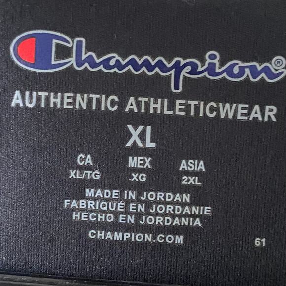 NEW CHAMPION Activewear Crop Top Size XL Black Athletic Sporty Racerback - Picture 4 of 5